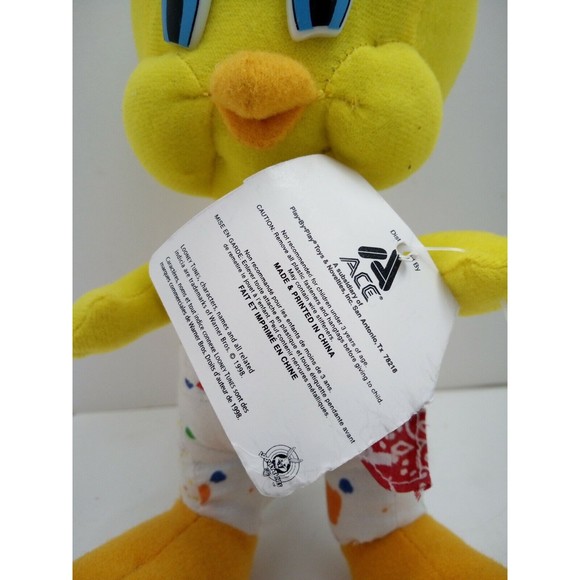 Looney Toons Painter Tweety Bird. With Tag.  9".  1998. - Picture 4 of 11